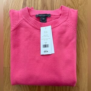 French Connection NWT Camelia Rose Pink Crew Neck Sweater, Medium (Fitted)